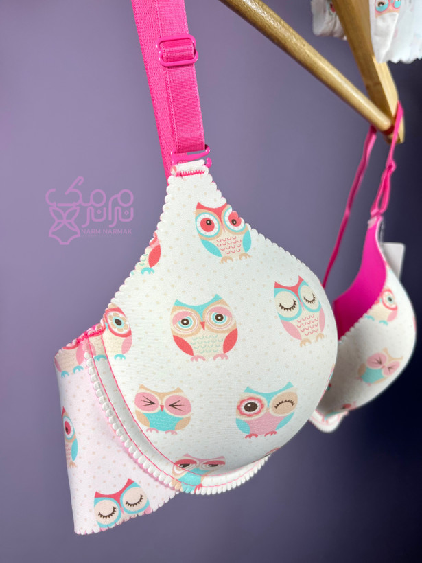 کاپ ست شورت و سوتین لیزری نرم نرمک طرح جغد