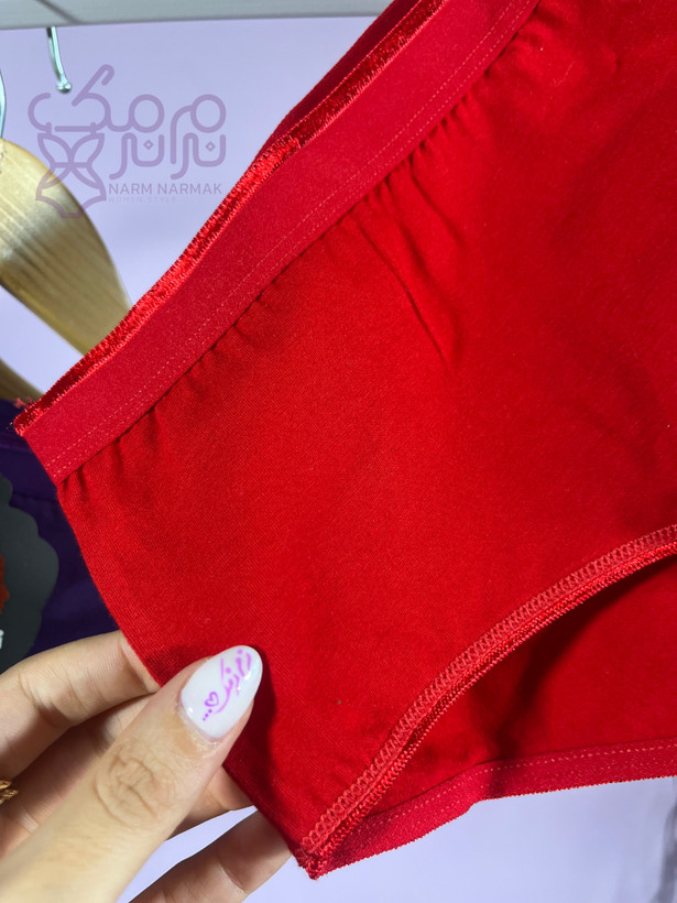 شورت نخی سایز بززگ قرمز نرم نرمک