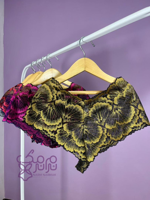 شورت طرحدار زرد دانتل