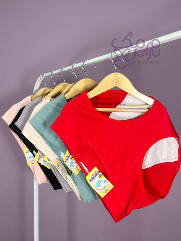 شورتکس جیبدار قرمز نرم نرمک