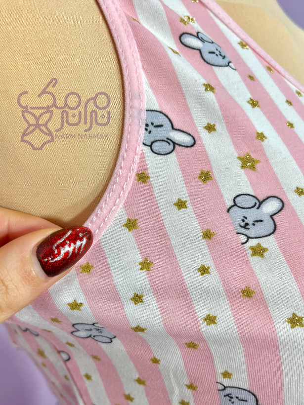 سارافن آستین رکابی صورتی