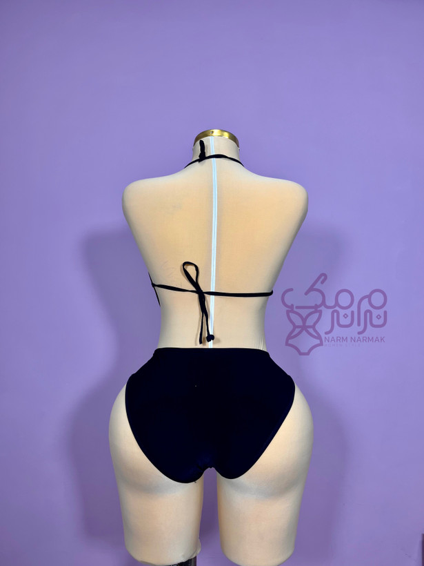 نماس پشت مایو مشکی یک تیکه