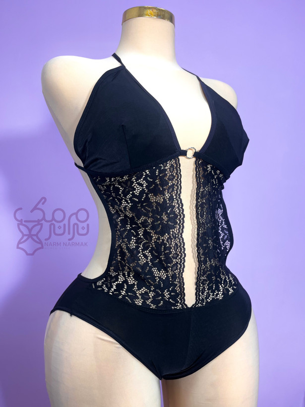 مایو اسلیپ مشکی جلو تور