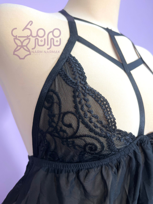 لباس خواب زنانه جذاب و لوکس مشکی