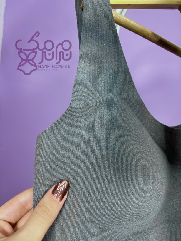 تاپ موهر کبریتی طوسی کاپدار | نرم نرمک مرجع لباس زیر خاص