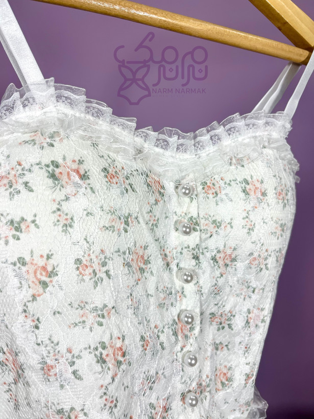 کراپ طرح گلدار وارداتی | نرم نرمک