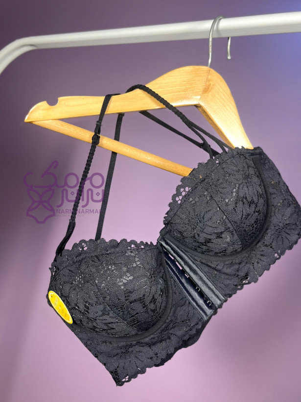 سوتین جلوبازشو مشکی | نرم نرمک