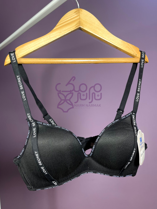 سوتین مشکی اسفنجی بدون فنر | نرم نرمک