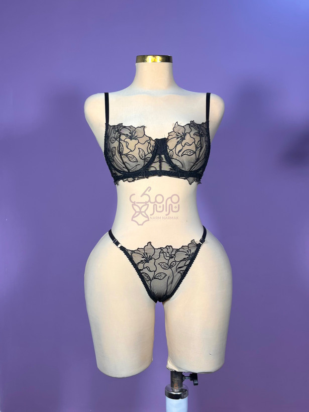 تنخور ست شورت و سوتین مشکی بدن نما | نرم نرمک