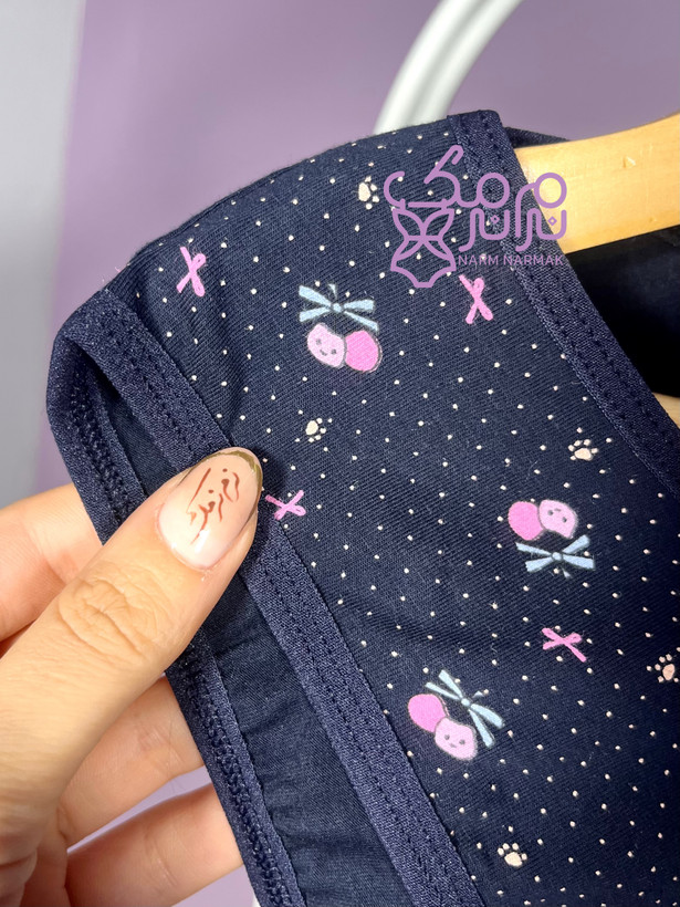 شورت نخی رنگ تیره | نرم نرمک