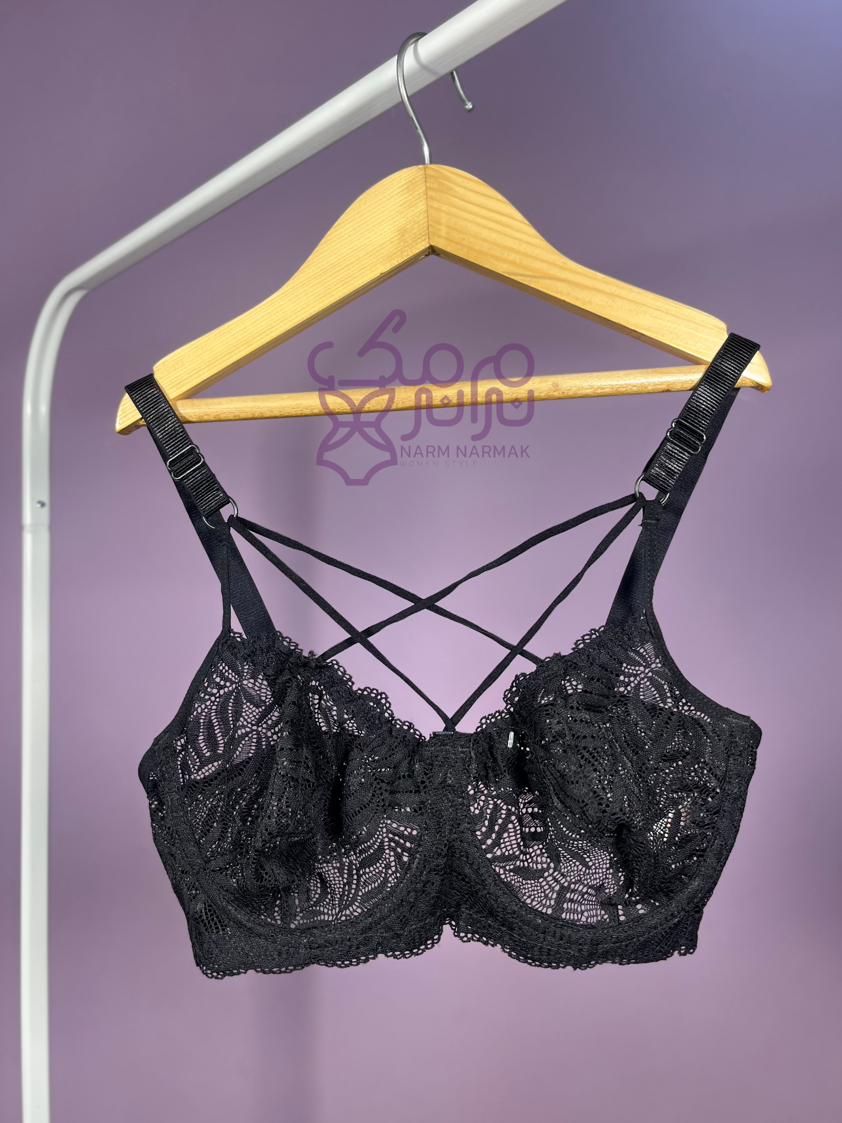 سوتین گیپور مشکی | نرم نرمک