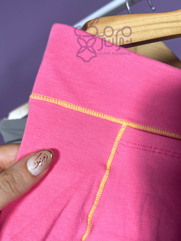 شورتکس فاق بلند جیبدار صورتی | نرم نرمک